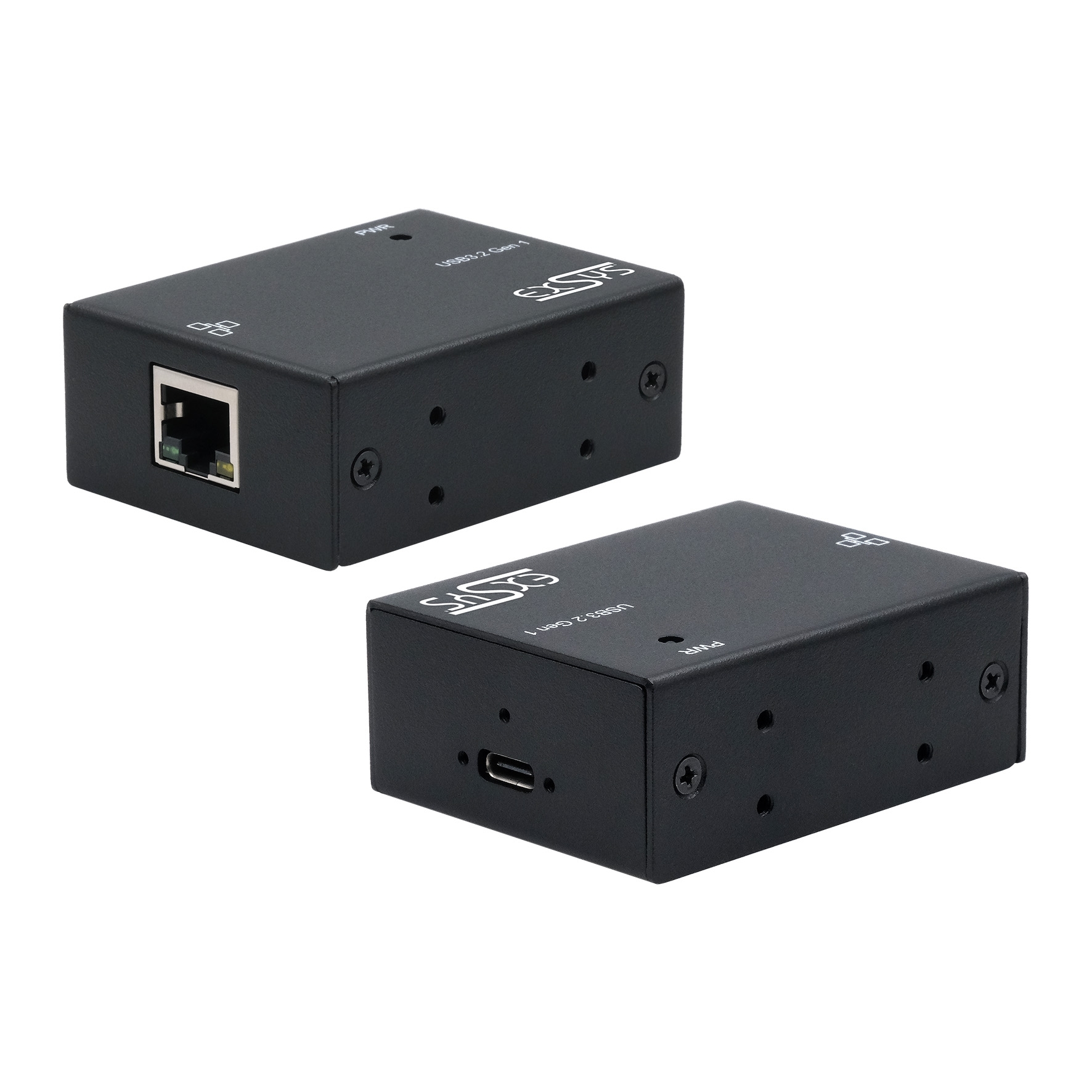 USB 3.2 Gen 1 C-Port to Ethernet 1Gigabit incl. DIN-Rail Kit (Metal Case)
