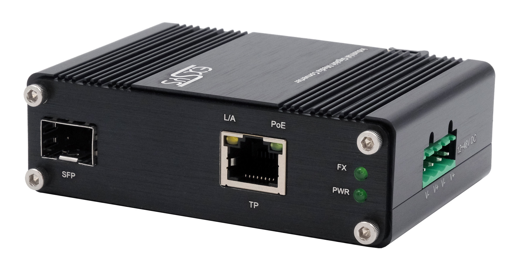 PoE+ Media Converter 60W, SFP, -40°C to +75°C PoE+ Media Converter 60W, SFP, -40°C to +75°C