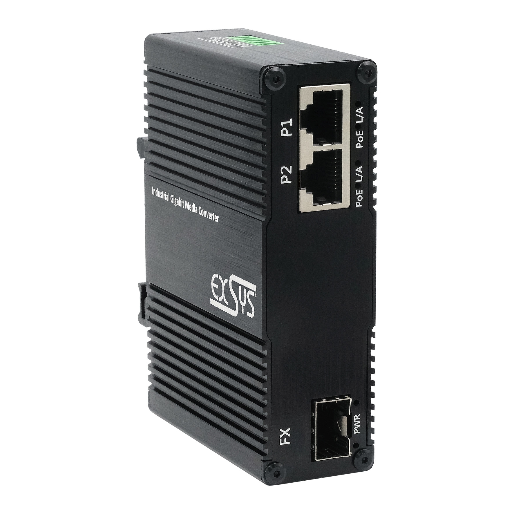 2-Port PoE++ Media Konverter 90W, SFP, -40°C bis +80°C