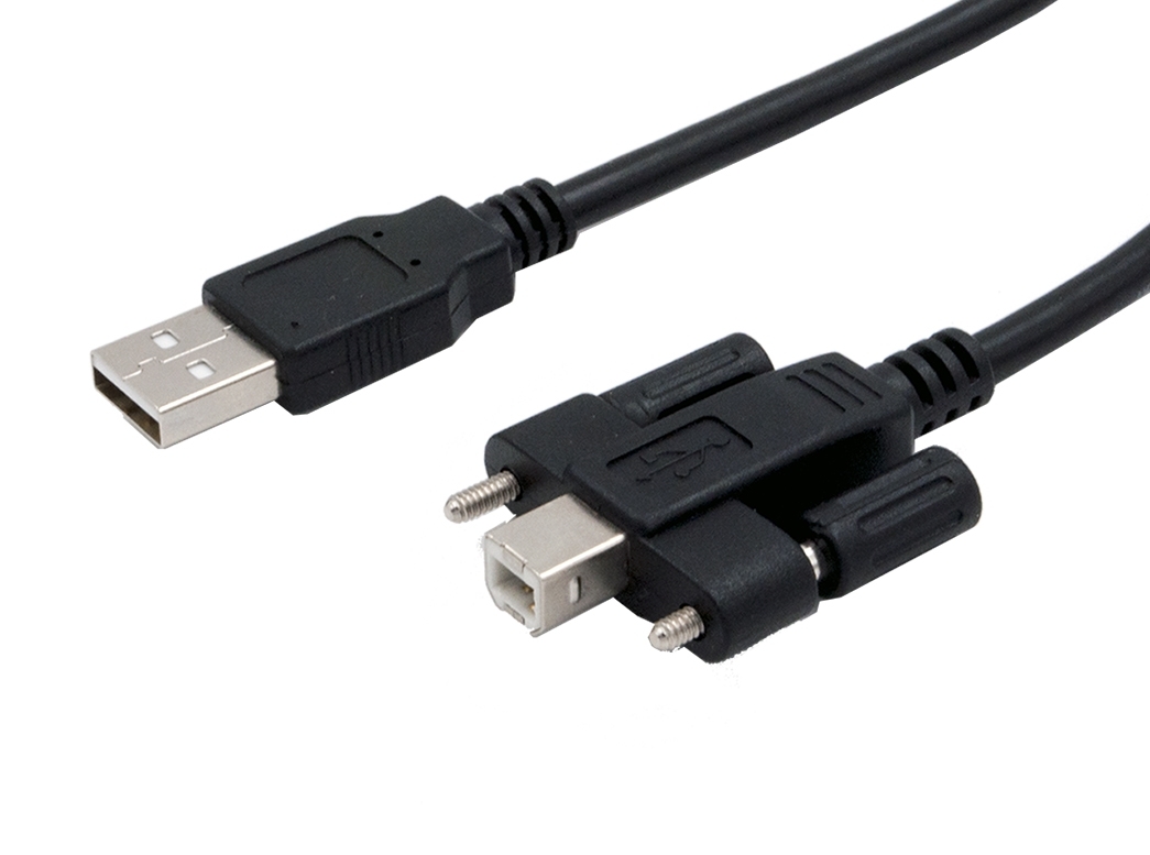 USB 2.0 cable A-male to B-male with screw lock (5 meter length) USB 2.0 cable A-male to B-male with screw lock (5 meter length)