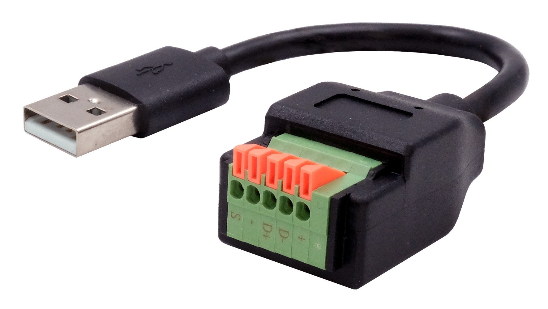 Usb Ag059 Rilise Cable adapter USB-A male to 5-pin push and release Terminal Block, USB ...