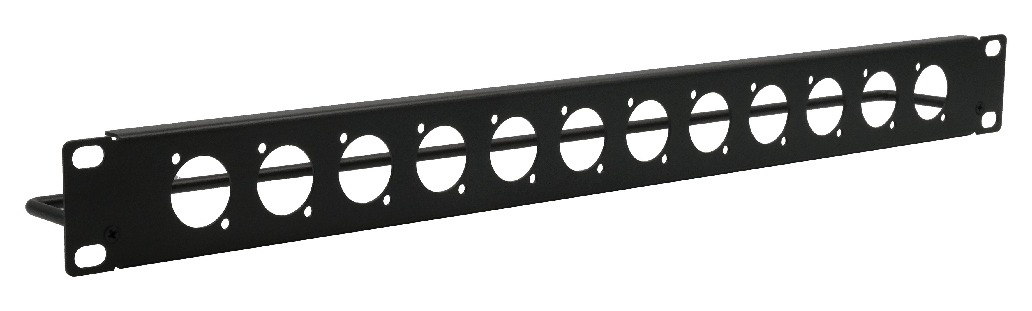 19" Rack panel, 1U, 12x D-type (XLR), with lacing bar 19" Rack panel, 1U, 12x D-type (XLR), with lacing bar