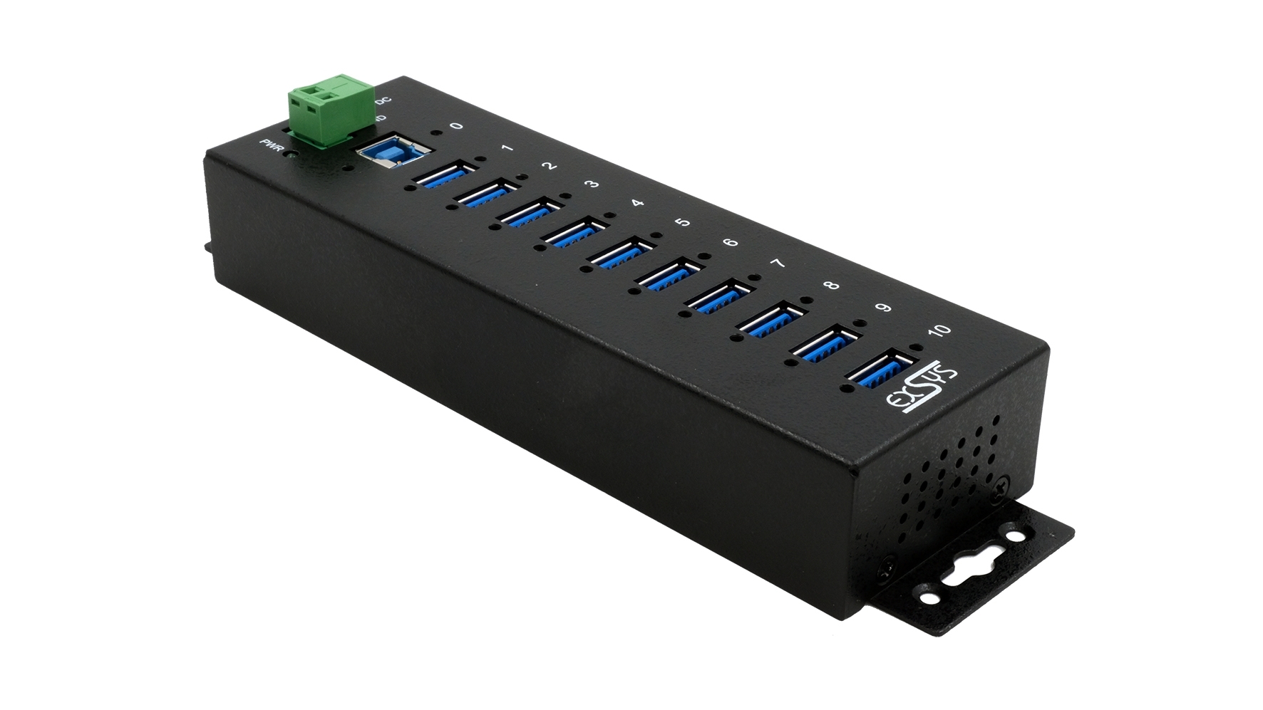 10-Port USB 3.2 Gen 1 Metall HUB mit 15KV ESD Überspannungsschutz, A-Buchsen 10-Port USB 3.2 Gen 1 Metall HUB mit 15KV ESD Überspannungsschutz, A-Buchsen