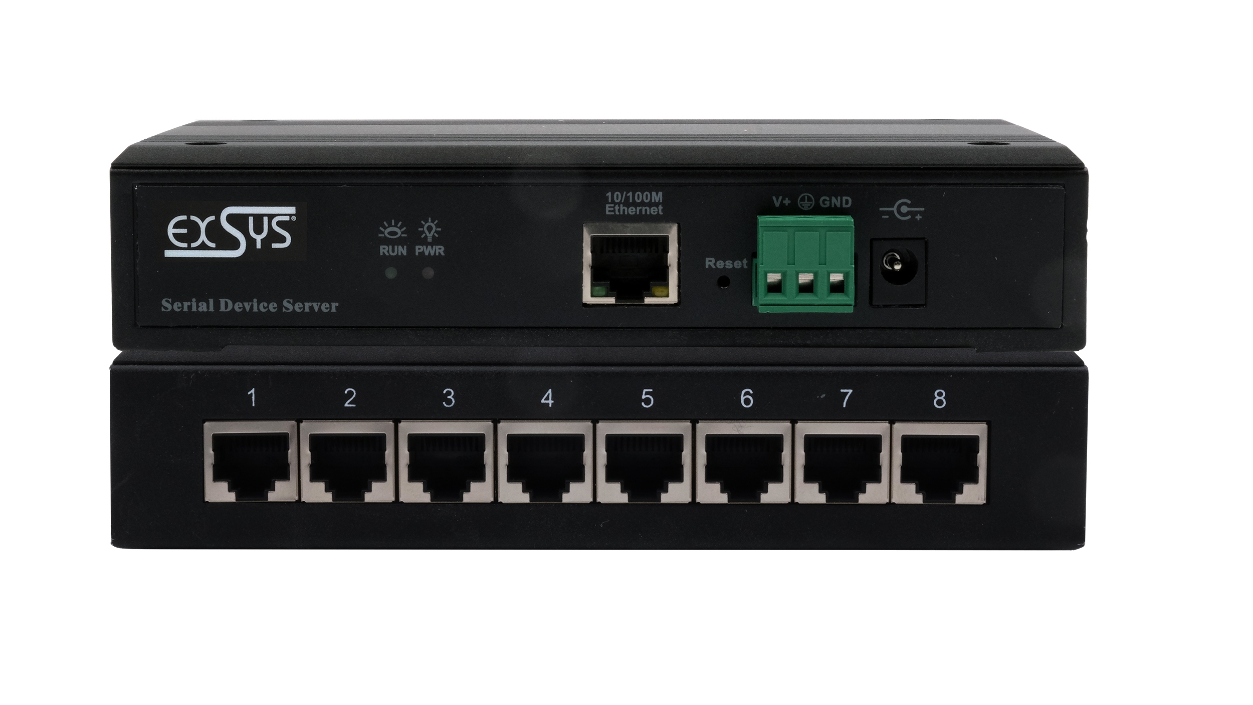 Serial Device Server 8x RS232/422/485, incl. power supply