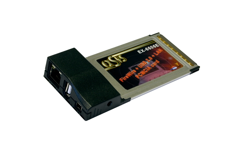 PCMCIA FireWire 1394 + USB2.0 + LAN 100Mbps PCMCIA FireWire 1394 + USB2.0 + LAN 100Mbps