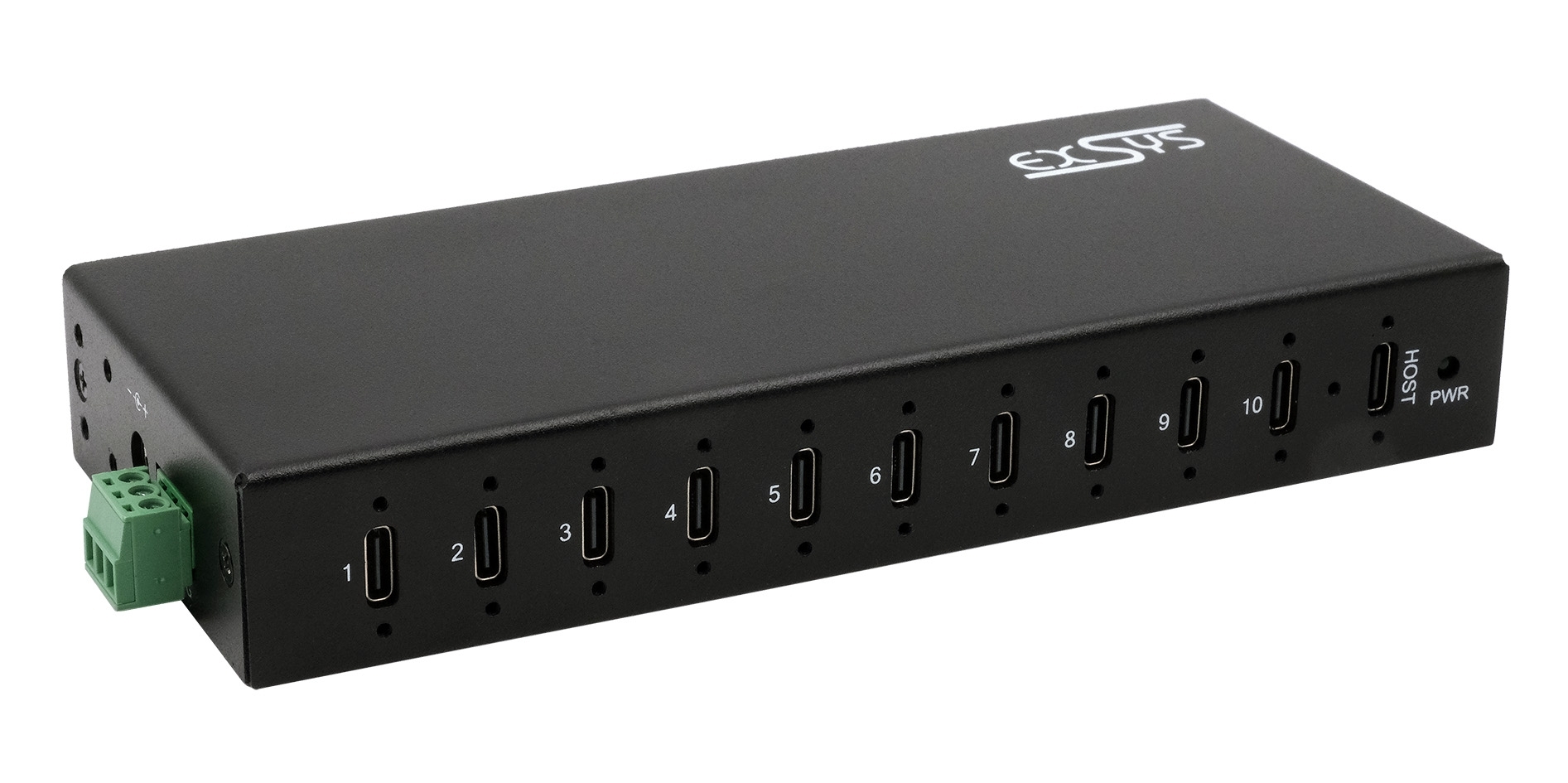10-Port USB 3.2 Gen 2 Metall Hub mit 10x USB-C Anschluss, 79.5W 10-Port USB 3.2 Gen 2 Metall Hub mit 10x USB-C Anschluss, 79.5W