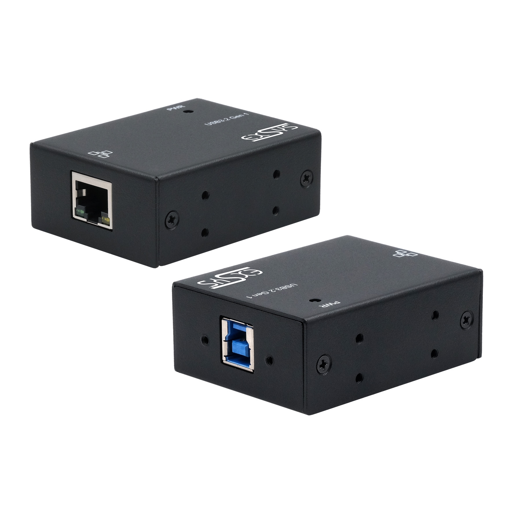 USB 3.2 Gen 1 B-Port to Ethernet 1Gigabit incl. DIN-Rail Kit (Metal Case)