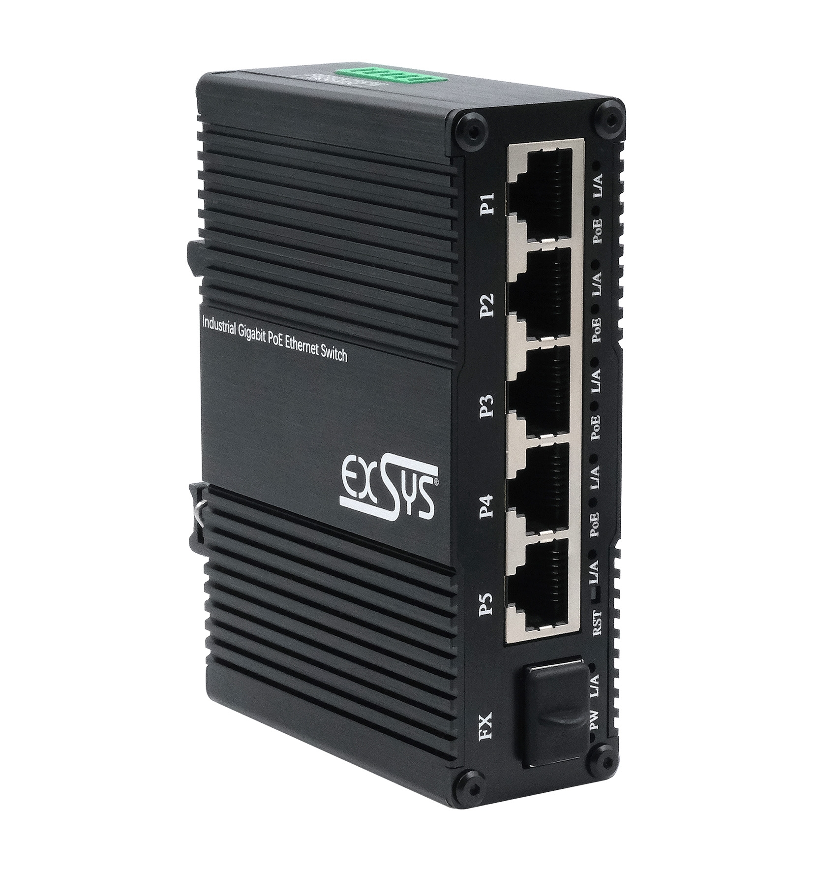Mini 5+1-Port Industrial Gigabit SFP PoE+ Switch, Web-Managed