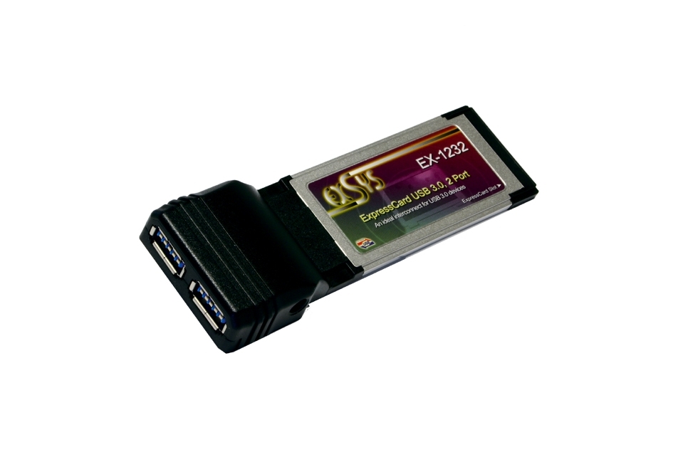 ExpressCard USB 3.2 Gen 1 mit 2 Ports (NEC Chipsatz) ExpressCard USB 3.2 Gen 1 mit 2 Ports (NEC Chipsatz)