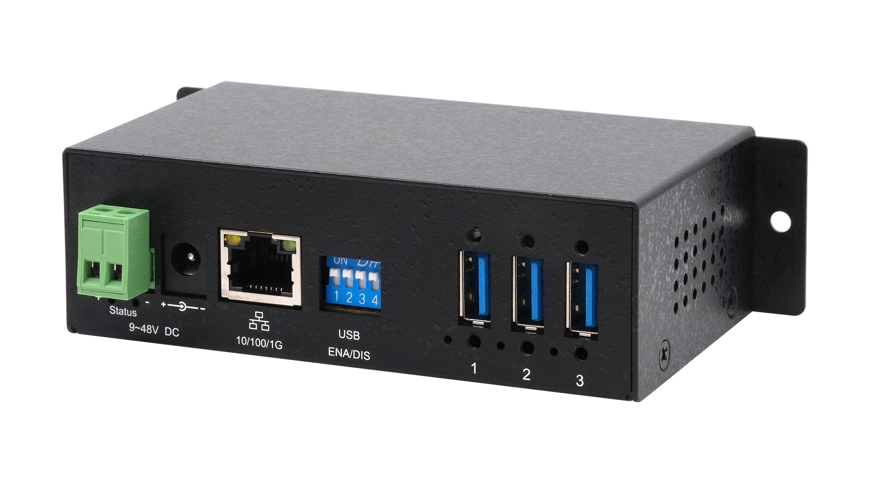 USB-Server Ethernet 1Gigabit zu 3x USB 3.2 Gen 1, 15KV ESD (Metallgehäuse)