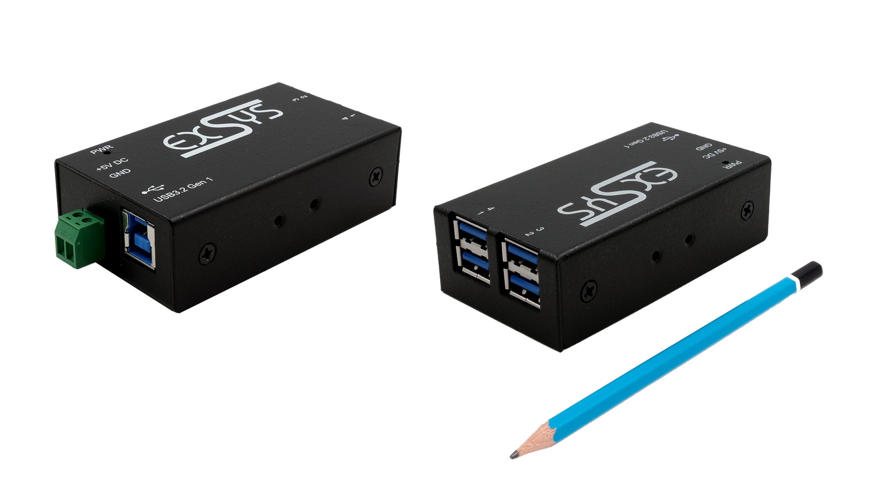 Kleinster 4-Port USB 3.2 Gen 1 Metall HUB mit 15KV ESD Überspannungsschutz, A-Buchsen Kleinster 4-Port USB 3.2 Gen 1 Metall HUB mit 15KV ESD Überspannungsschutz, A-Buchsen