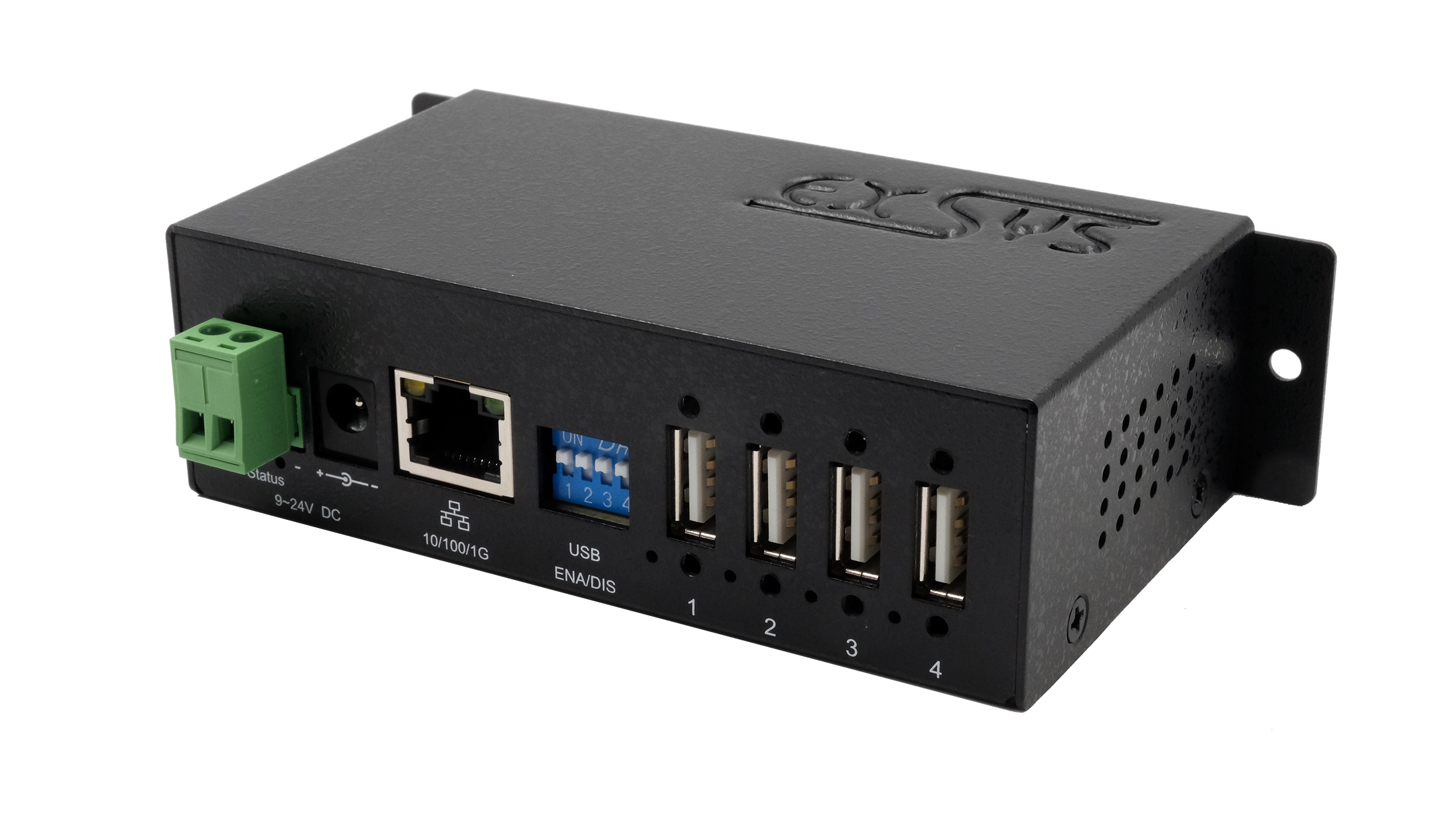 USB-Server Ethernet 1Gigabit to 4x USB 2.0, 15KV ESD (Metalcase) USB-Server Ethernet 1Gigabit to 4x USB 2.0, 15KV ESD (Metalcase)