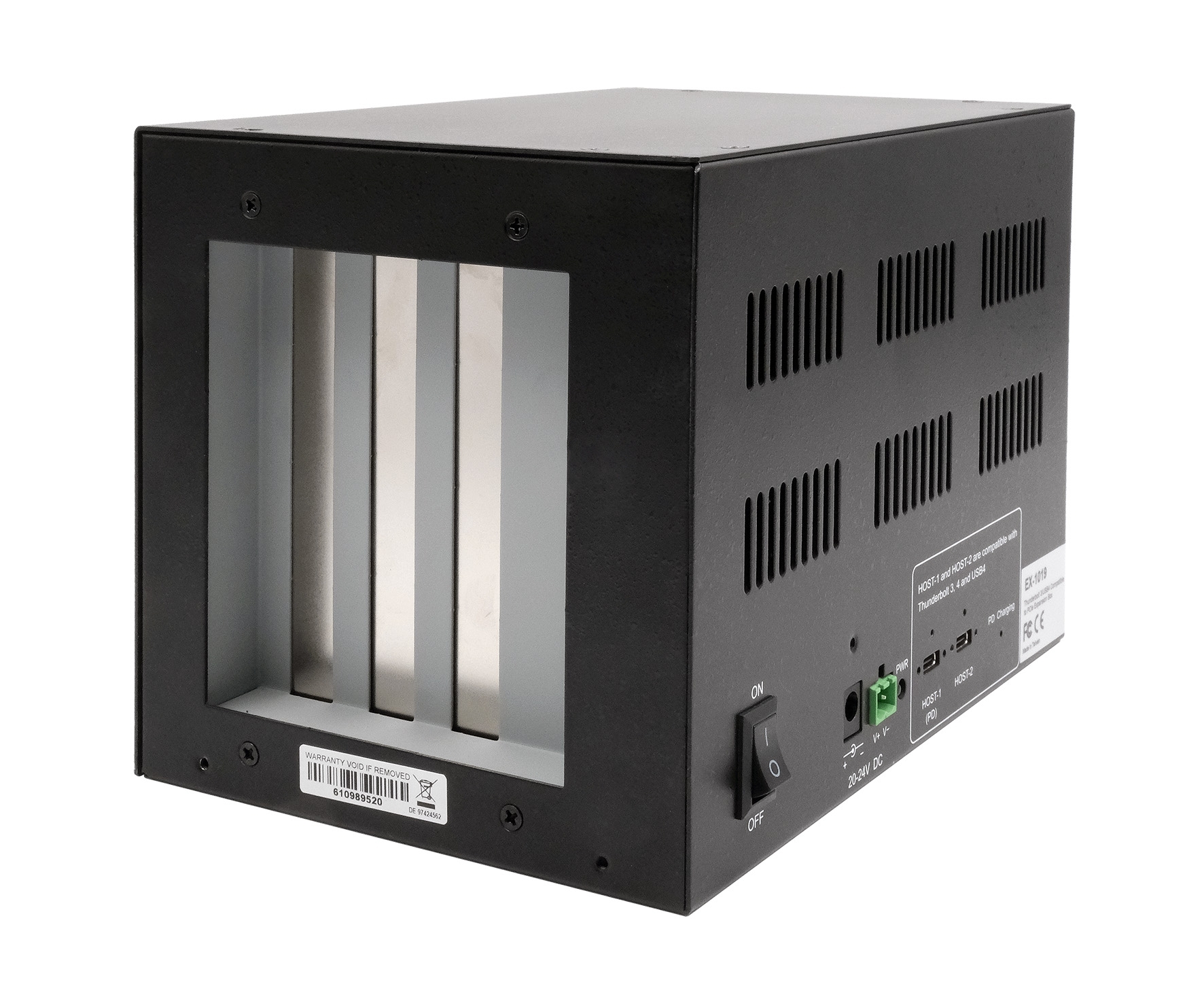 Expansion Box Thunderbolt 3 / USB 4 zu 3x PCIe Slots, kurze Karten Expansion Box Thunderbolt 3 / USB 4 zu 3x PCIe Slots, kurze Karten