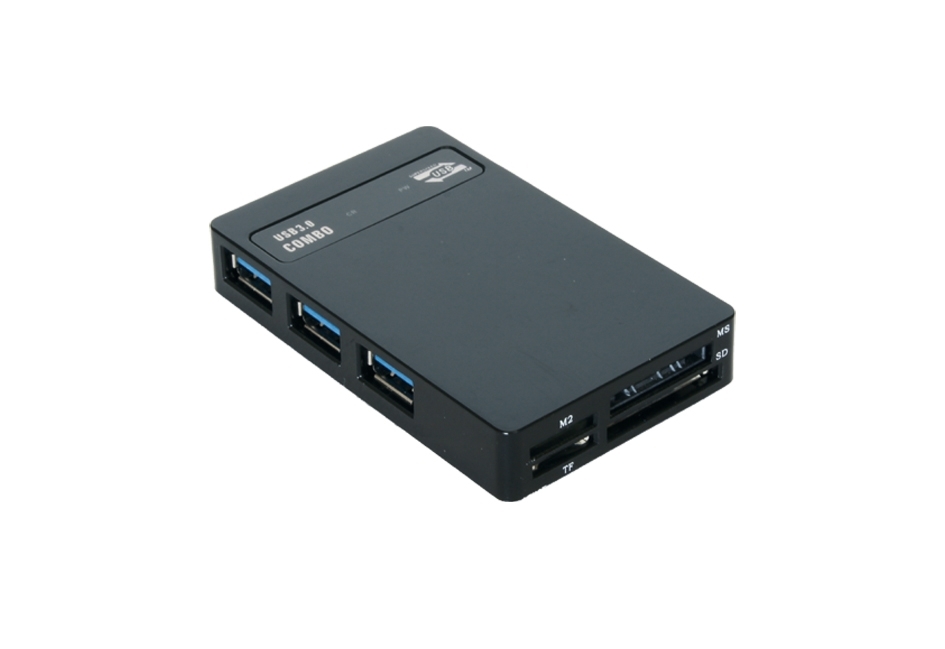 USB 3.2 Gen 1 (3.0) Card Reader und HUB mit 3 Ports USB 3.2 Gen 1 (3.0) Card Reader und HUB mit 3 Ports