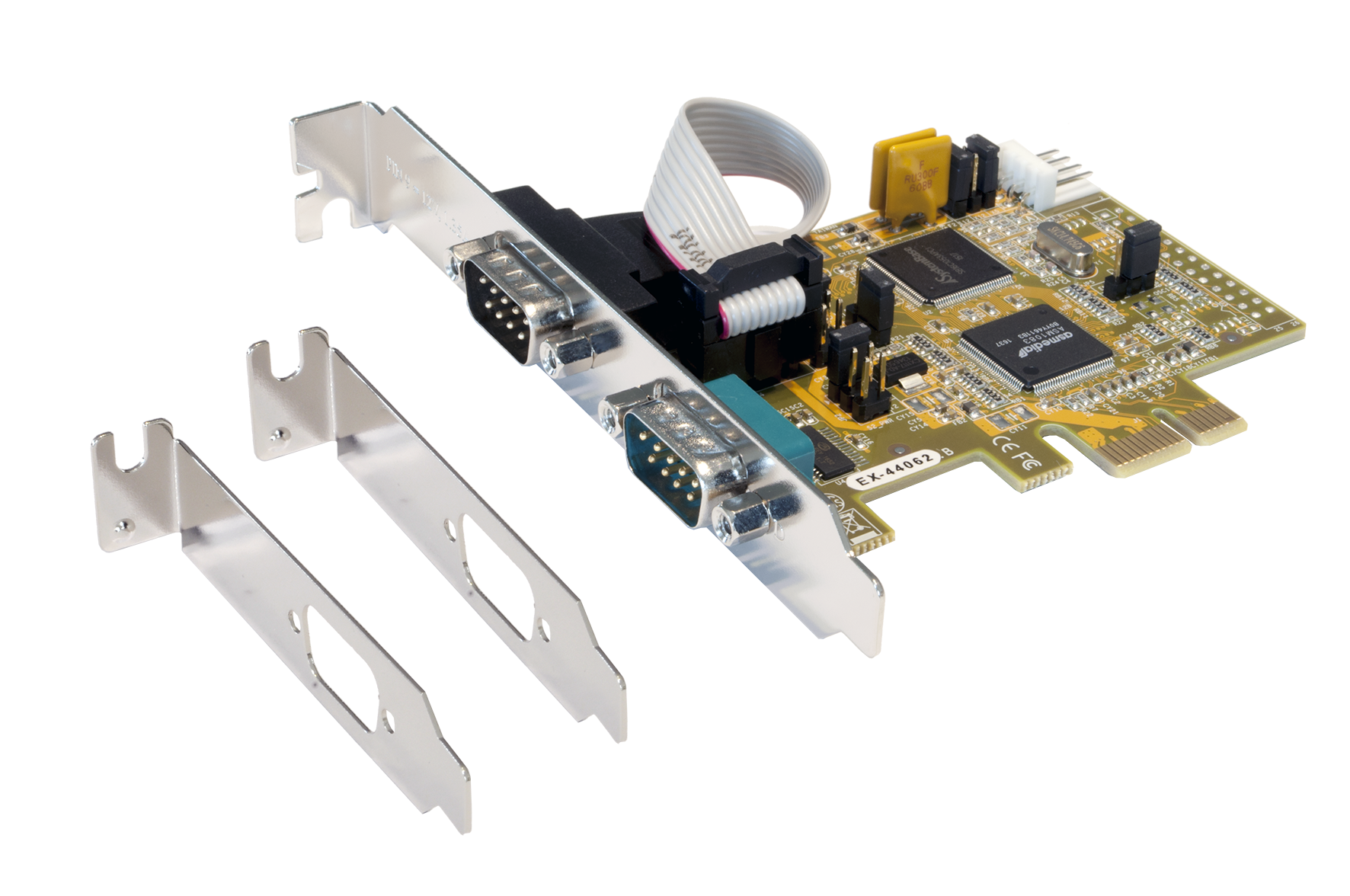 PCIe 2S Seriell RS232 Karte inkl. LP Bügel (SystemBase) | EX-44062