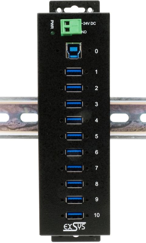 10-Port USB 3.2 Gen 1 Metal HUB with 15KV ESD Surge Protection, A-Ports ...