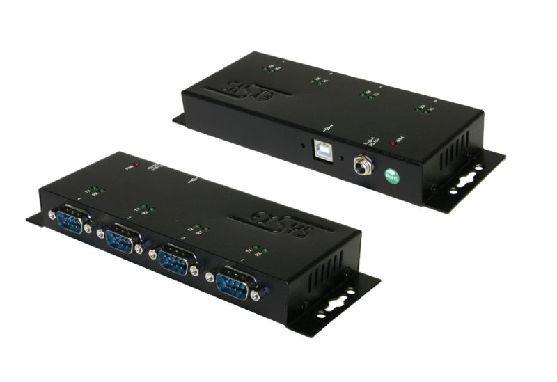 USB 2.0 to 4S RS-232 Serial ports, metal case with screw lock cable ...