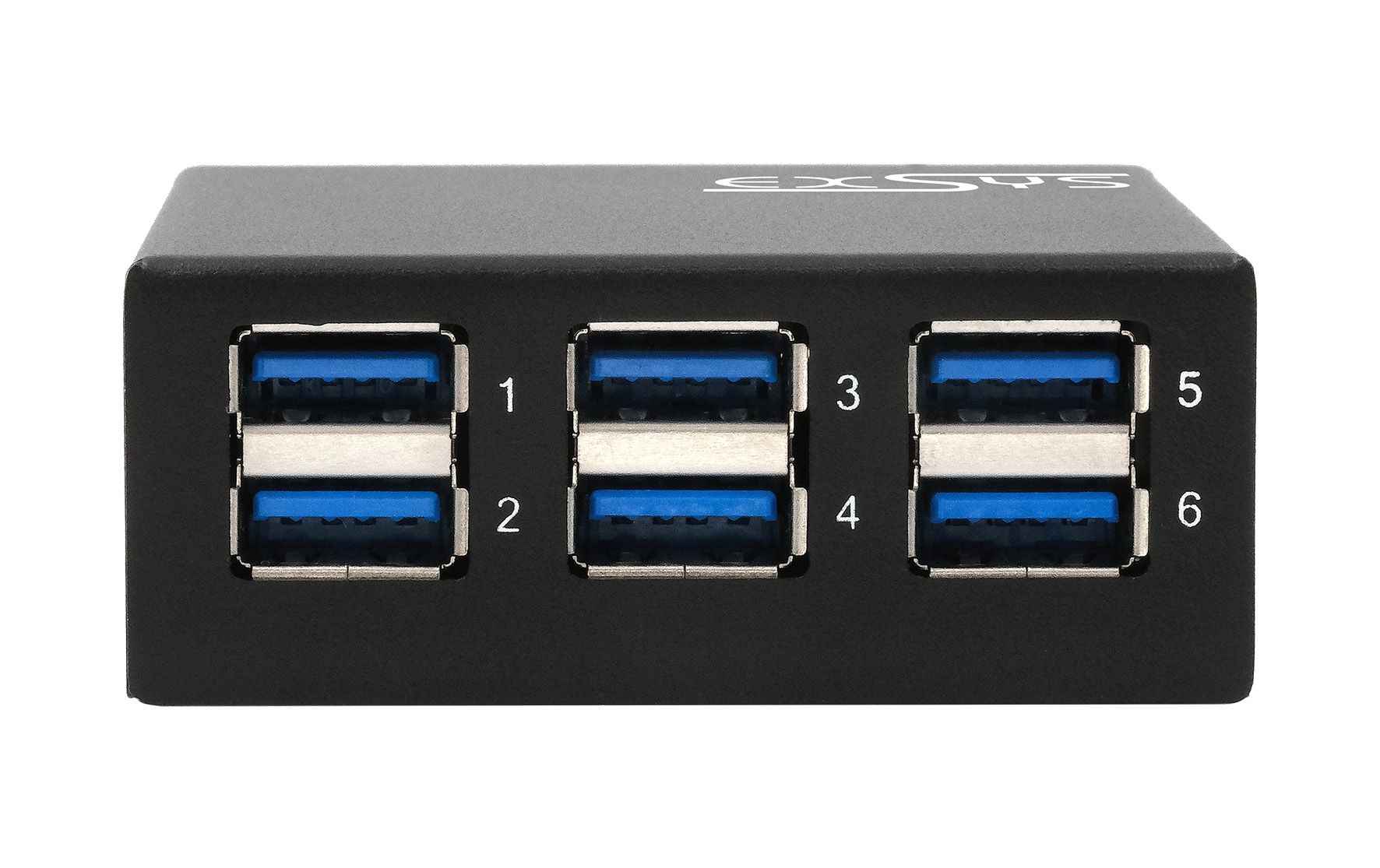 6-Port USB 3.2 Gen 1 Metal HUB with 15KV ESD Protection for Wall and ...