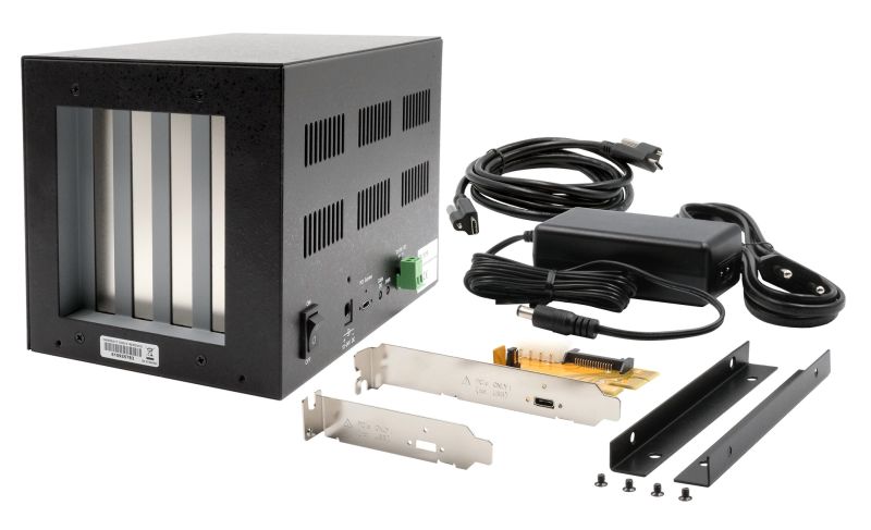 Expansion-Box mit 4x PCIe x1 Slots und PCIe x2 Host Card, für kurze ...